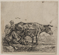 TvB G 0630
<br/>
Twee koeien en twee figuren
<br/>
<em>Cuyp, Aelbert (1620-1691)</em>